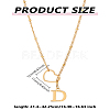 1Pc Letter & Heart Stainless Steel Lariat Necklaces for Women NJEW-LP0002-87G-D-2