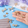 9Pcs 9 Styles Bowknot Shape Alloy Rhinestone Lapel Pin Backs for Backpack Clothes JEWB-TA0001-26-5