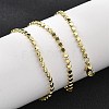 Brass Flat Ball Chain Necklaces for Women X-NJEW-U035-01G-1