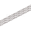 Anti-Tarnish Rhodium Plated 925 Sterling Silver Figaro Chain STER-WH0011-03P-1