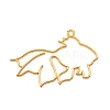 Alloy Open Back Bezel Charm Pendants PALLOY-WH0088-58-1