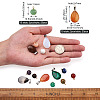 40Pcs 20 Style Natural & Synthetic Gemstone Pendants G-PJ0001-01-3