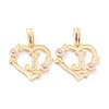 Real 18K Gold Plated Brass  Pendants KK-J042-43G-J-1