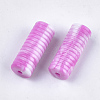 Acrylic Grooved Beads OACR-T009-01G-2