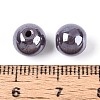 Electroplate Round Glass Beads Strands EGLA-T029-07B-3