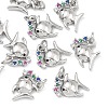 SHEGRACE Brass Colorful Cubic Zirconia Charms XGRQ3P154-591P-1