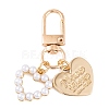 Cute ABS Plastic Imitation Pearl Pendant Decoration HJEW-L028-02G-01-1