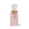 Natural Rose Quartz Perfume Bottle Pendants G-A026-10-2