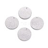 Tarnish Resistant 304 Stainless Steel Textured Pendants STAS-I098-01-20mm-P-1