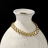 304 Stainless Steel Oval Link Bracelets for Women BJEW-F488-19G-2