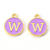 Golden Plated Alloy Enamel Charms X-ENAM-S118-10W-1