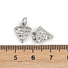 Brass Micro Pave Clear Cubic Zirconia Charms KK-A269-35P-3