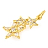 Rack Plating Brass Micro Pave Cubic Zirconia Charms KK-S396-36G-2