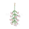 Glass Seed Beaded Flower Big Pendants PALLOY-MZ01184-03-1