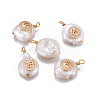 Natural Cultured Freshwater Pearl Pendants PEAR-E013-34-2