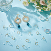 BENECREAT 20Pcs Brass Textured Ring Stud Earrings for Women KK-BC0009-23-4