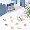 Brass Stud Earrings EJEW-BC0001-01G-4