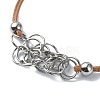 304 Stainless Steel Macrame Pouch Bracelet Making for Stone Holder AJEW-JB01193-04-3