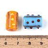 Handmade Gold Foil Glass Bumpy Beads LAMP-ZX003-12-3