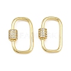 Brass Micro Pave Cubic Zirconia Screw Carabiner Lock Charms FIND-WH0518-96A-G-1