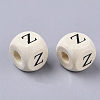 Printed Natural Wood Beads WOOD-T026-001Z-2