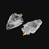 Raw Rough Natural Quartz Crystal Pendants G-G162-01G-03-2