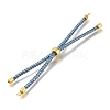 Braided Cotton Cord Slider Bracelet Making MAK-R001-01G-21-3
