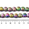 Electroplated Natural Lava Rock Beads Strands G-A256-F01-01J-4