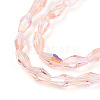 Transparent Electroplate Glass Beads Strands GLAA-K064-05A-01D-3