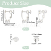 24Pcs Brass Screw On Clip-on Earring Findings KK-SP0001-20P-2
