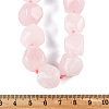 Natural Rose Quartz Nuggets Beaded Necklaces for Women Men NJEW-K388-01A-5