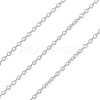 Anti-Tarnish Rhodium Plated 925 Sterling Silver Cable Chains STER-E072-02P-01-1
