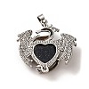 Synthetic Blue Goldstone Heart Pendants KK-K331-01AS-19-3