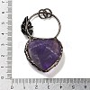 Natural Amethyst Heart Big Pendants G-A221-05G-3