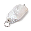 Natural Baroque Pearl Keshi Pearl Pendants PALLOY-JF04628-02-5