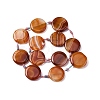 Natural Striped Agate/Banded Agate Coin Beads Strands G-NH0040-01B-4