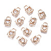 Brass Micro Pave Clear Cubic Zirconia Charms KK-S359-095-RS-1