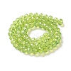 Baking Paint Transparent Glass Beads Strands LS-DGLA-A034-J8MM-D07-2