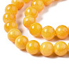 Natural Dyed Yellow Jade Gemstone Bead Strands X-G-R271-10mm-Y07-3