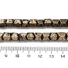 Electroplated Natural Lava Rock Beads Strands G-A256-D01-01D-4