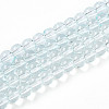 Baking Paint Transparent Glass Beads Strands DGLA-N006-6mm-07-1
