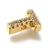 Rack Plating Brass Micro Pave Clear Cubic Zirconia Beads KK-G500-30G-T-2