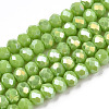 Electroplate Glass Beads Strands EGLA-A034-P2mm-B24-1
