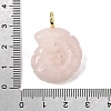 Natural Rose Quartz Carved Pendants G-C282-01K-3