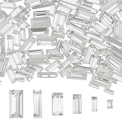 180Pcs 6 Style Glass Rhinestone Cabochons GLAA-FG0001-13-1