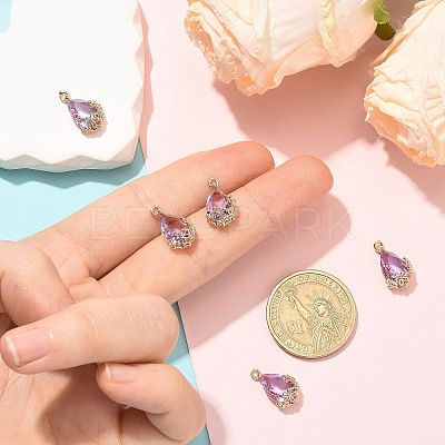 Transparent Glass Pendants GLAA-FZ0001-02I-1