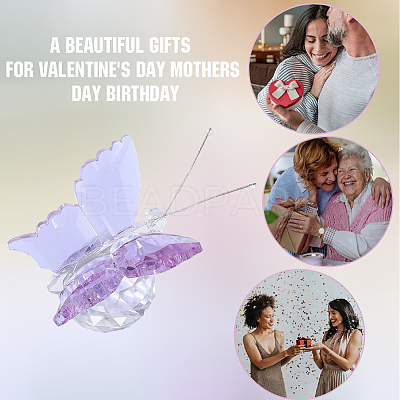1Pc Glass Crytsal Butterfly Display Decorations LAMP-CN0001-01A-1