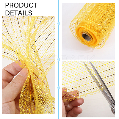 Deco Mesh Ribbons OCOR-WH0110-09A-1