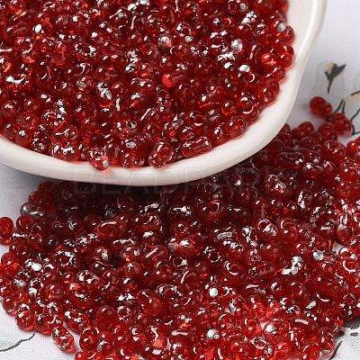 Spray Painted Glass Seed Beads SEED-F005-06A-05-1