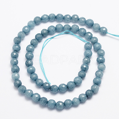 Natural Malaysia Jade Bead Strands G-A147-6mm-A01-1